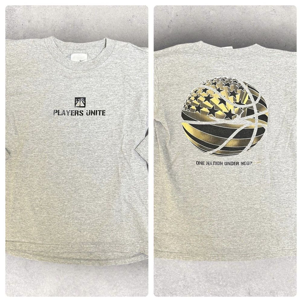 Vintage Nike‎ Gray Tag Basketball Youth Small Long Sleeve T Shirt